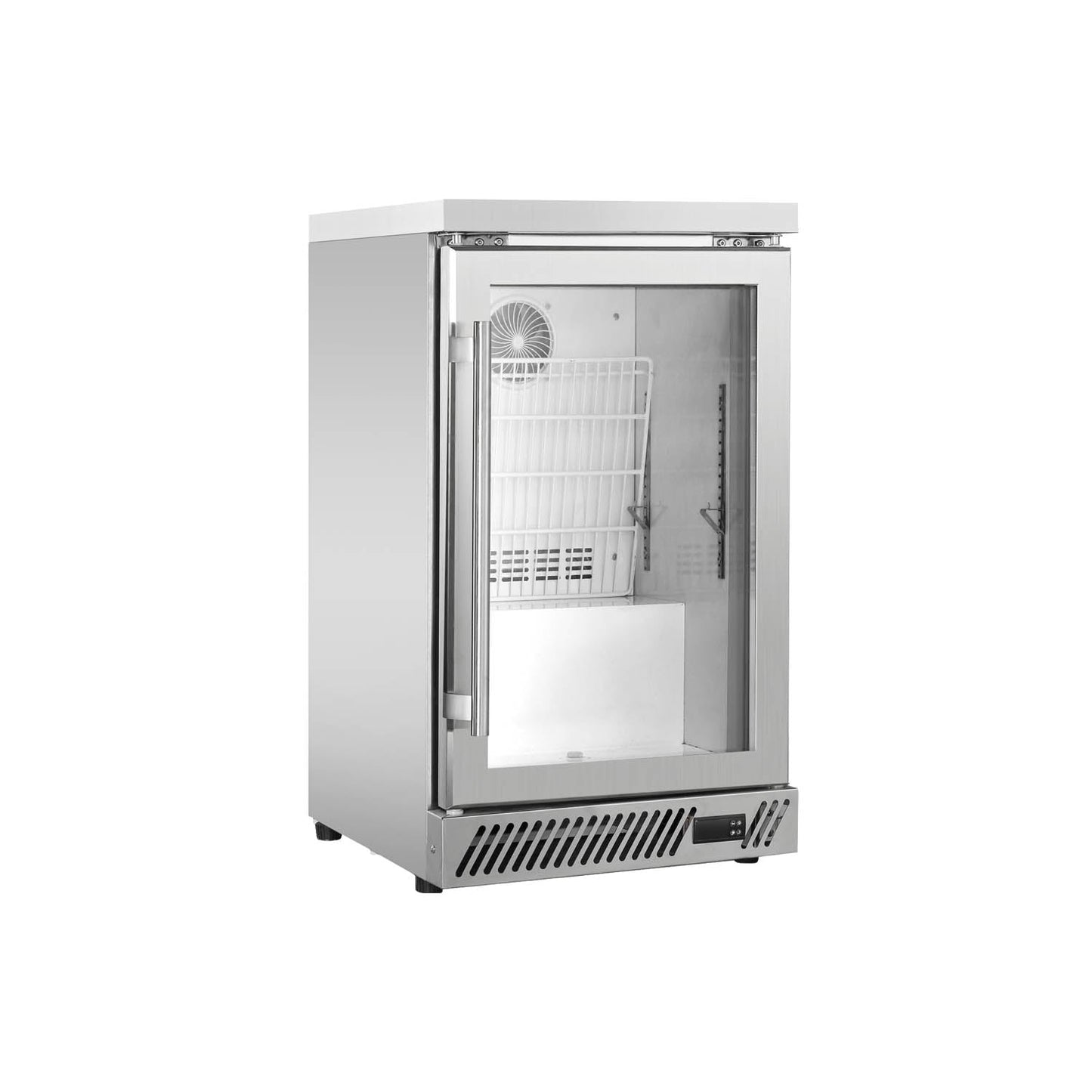 Back Bar Cooler BT-500FS 1-Door / Glass / Swing / Refrigerator / Stainless Steel Version