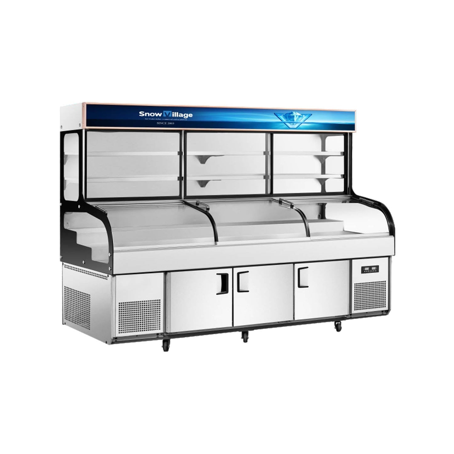 Ice Display Table BT-D2.0-T6X Straight / 3-Temperature / 6-Step