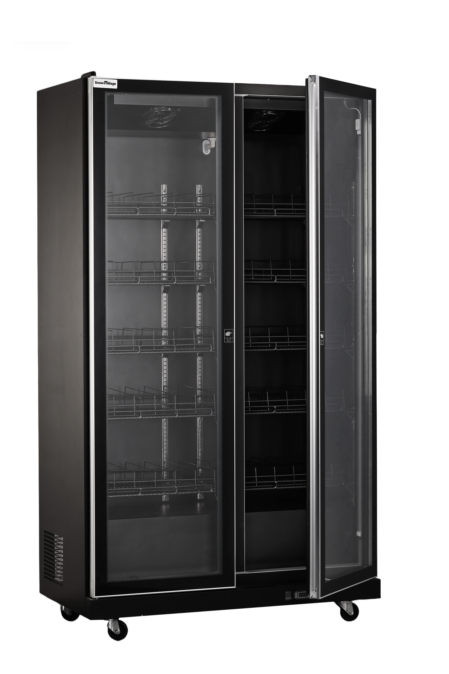 Snow Village 2-Door Commercial Wine Cooler Merchandiser, Glass Door Display (LC-1100)