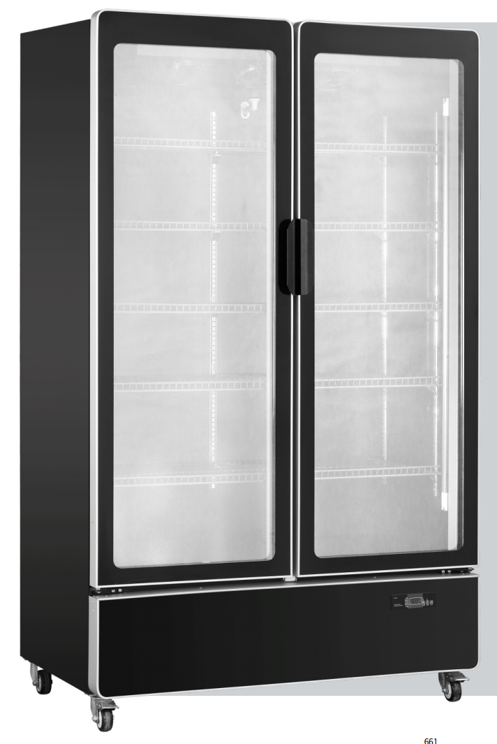 Glass Door Merchandiser LC-1200FXC Bottom Mounted / 2-Door / Glass / Swing / Refrigerator / Custom-Coated Door Options