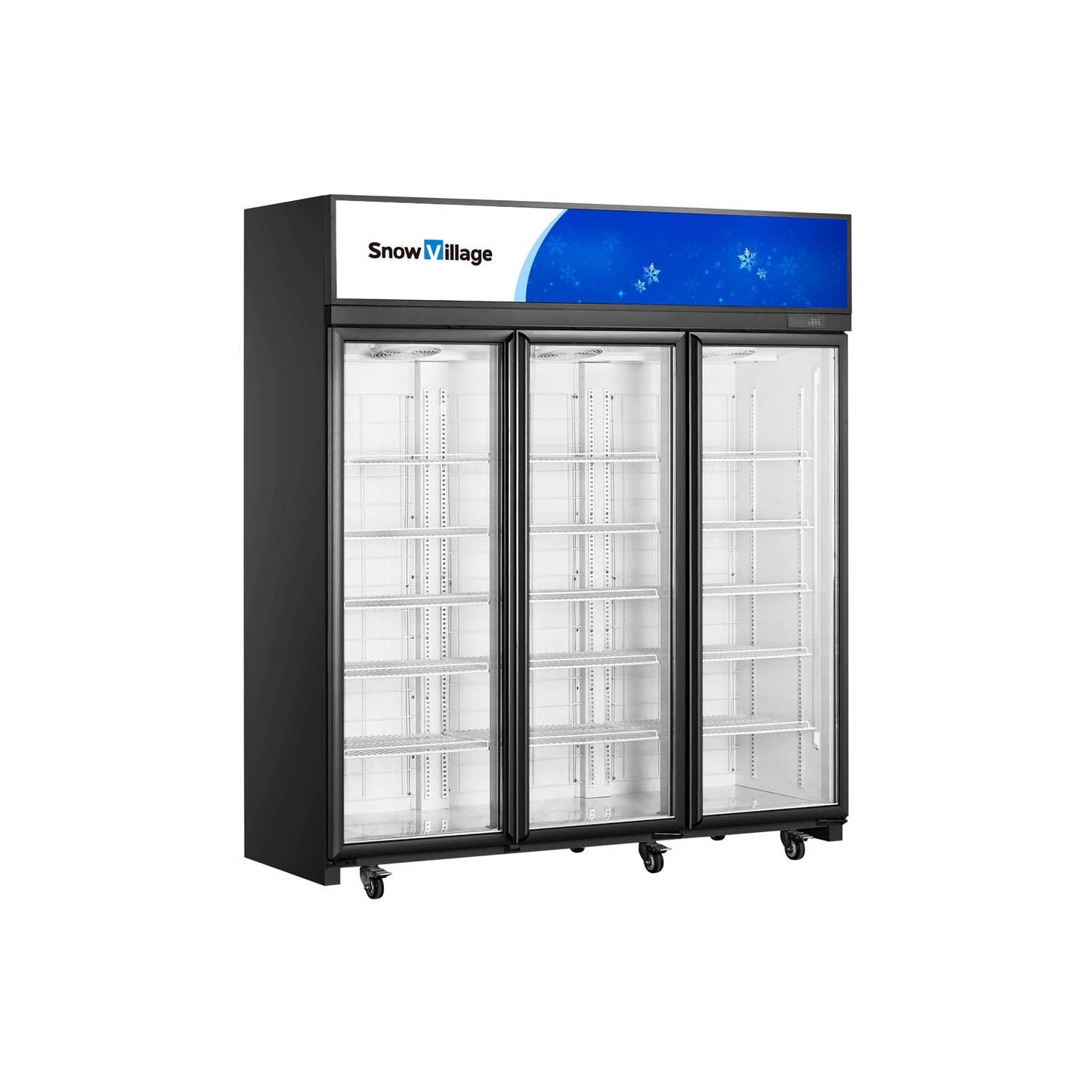 Snow Village Upright Glass Door Showcase LC/LD Ventilated Cooling Refrigerator Freezer Series - 1/2/3/4 Doors