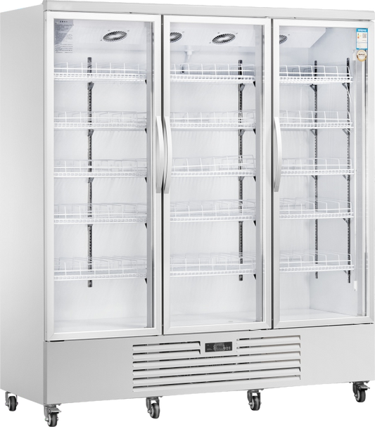 （不全）UPRIGHT GLASS DOOR SHOWCASE SERIES  VENTILATED COOLING(STANDARD VERSION)1.8经济款风冷陈列柜下机组银色 LC-1800XF