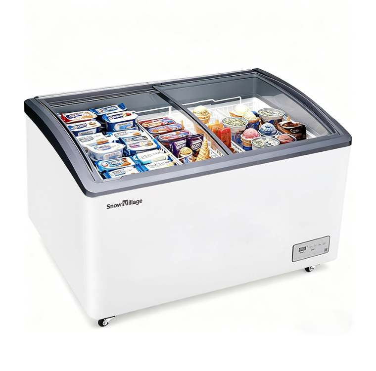 Ice Cream Freezer SD/SC-258YH Curved Glass Sliding Door (Plastic Frame)