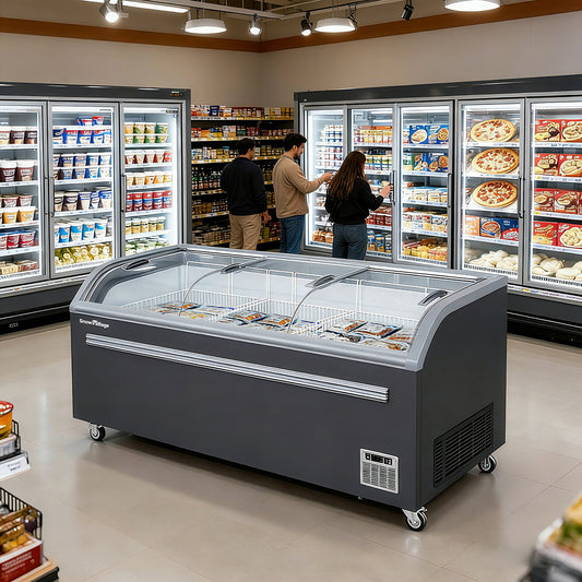 Island Freezer SD/SC-718 Static Cooling Series - Three Sliding Doors (Curved)