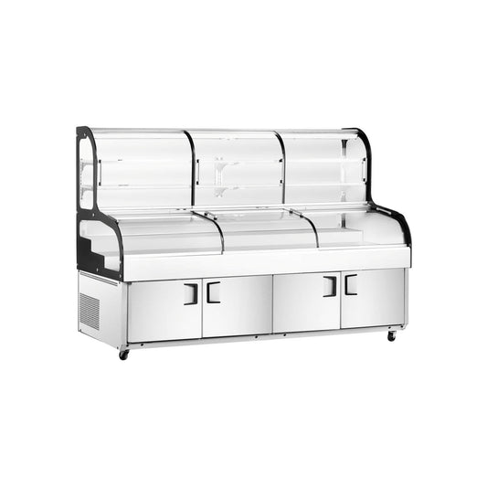 Ice Display Table BT-D1.8-T6S Curved / 3-Temperature / 6-Step