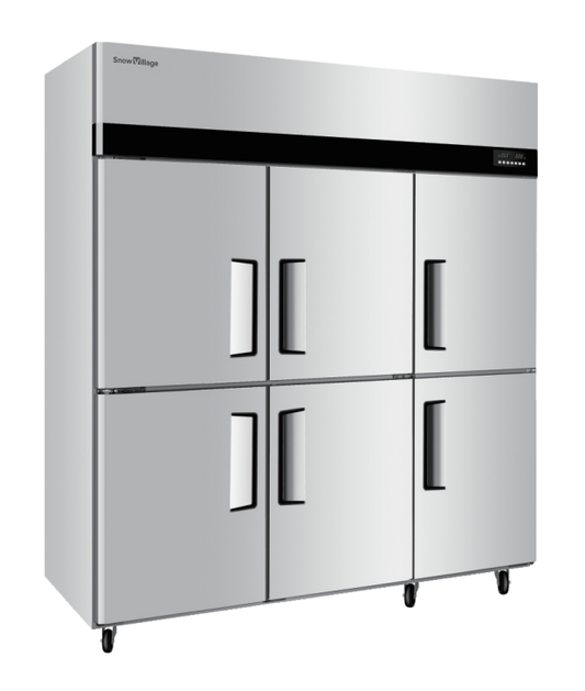 Snow Village CFS-60N6(HB) Six Door Dual Temperature Refrigerator Freezer, Static Cooling Tiger Series
