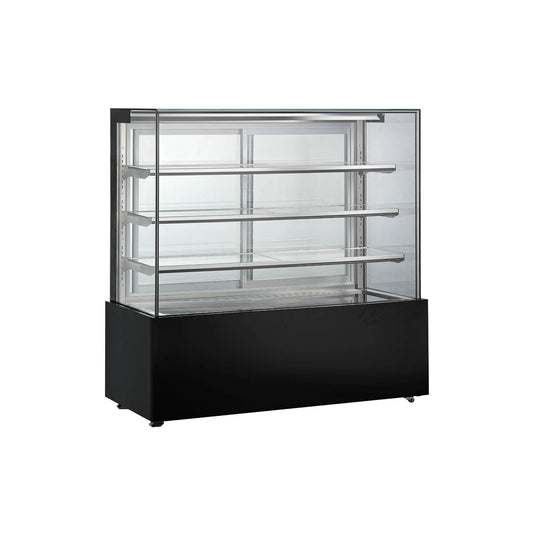 Cake Upright Showcase DDGL Frameless Series - Straight (Three Shelves)