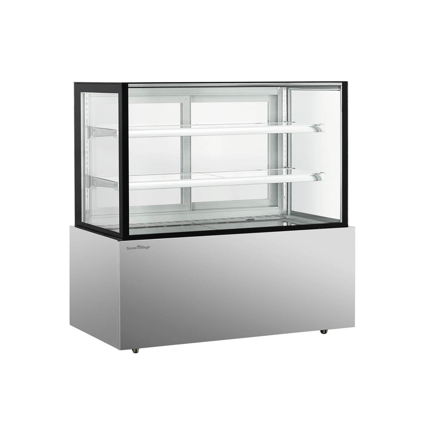 Snow Village Cake Showcase DG-FZ Series – Straight Glass Countertop Display (3–6 Feet Wide)