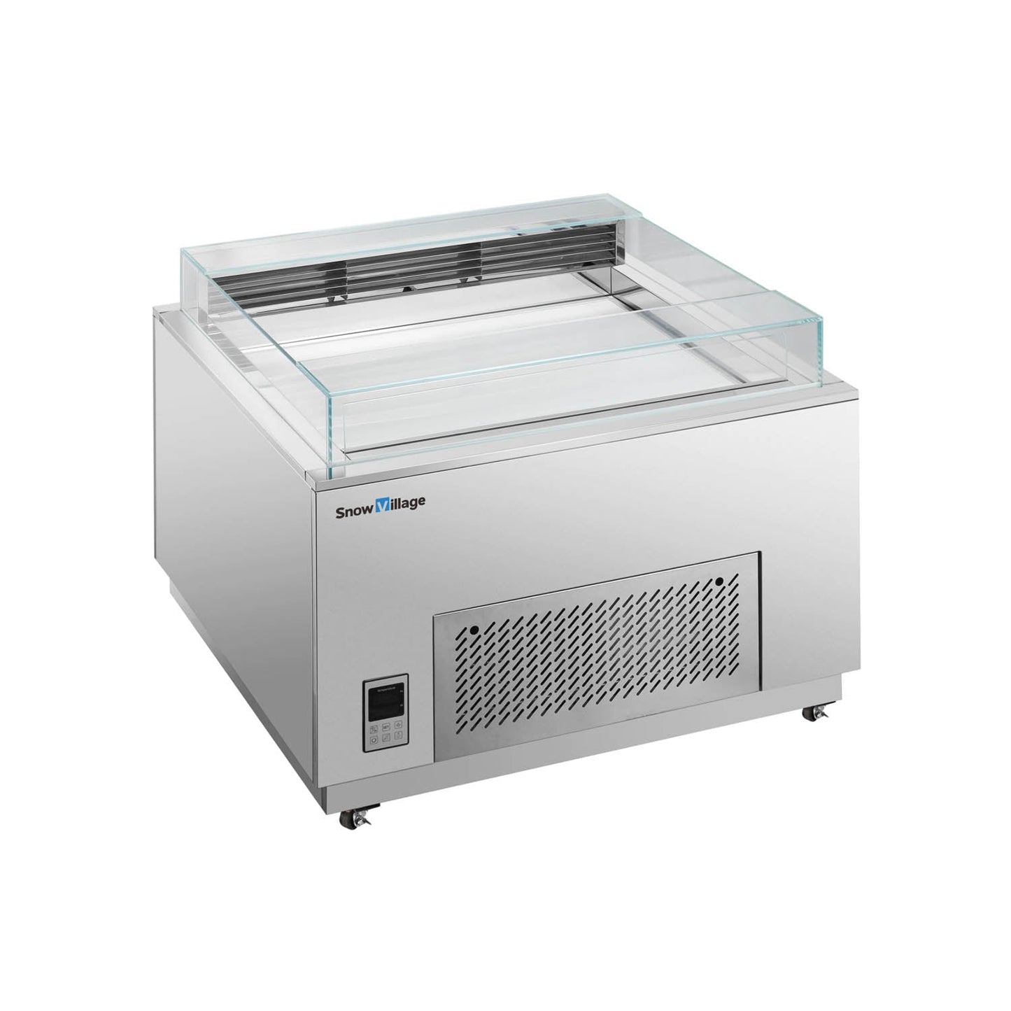 Snow Village Cake Upright Showcase KDG-F Series - Open-Top (Straight)