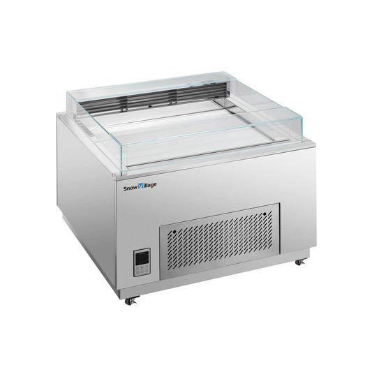 Snow Village Cake Upright Showcase KDG-F Series - Open-Top (Straight)