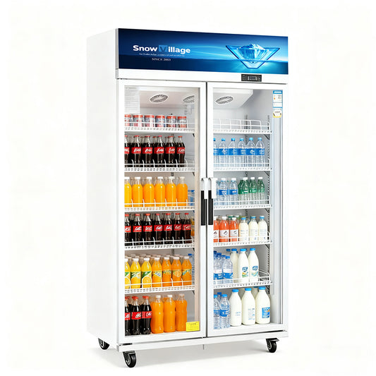 Glass Door Merchandiser LC-1200FS Top Mounted / 2-Door / Glass / Swing / Refrigerator