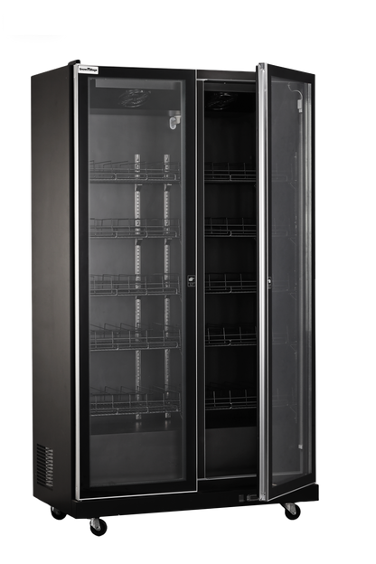 Snow Village 2-Door Commercial Wine Cooler Merchandiser, Glass Door Display (LC-1100)