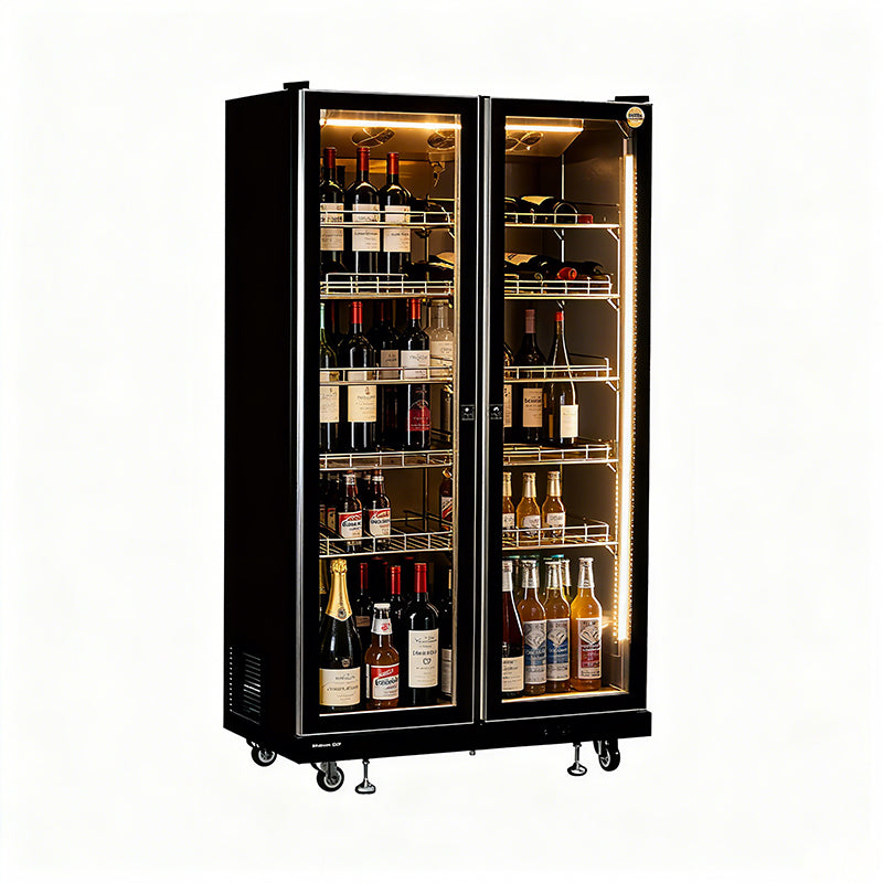 Glass Door Merchandiser LC-1100 2-Door / Glass / Swing / Refrigerator / Ventilated Cooling Wine Cooler