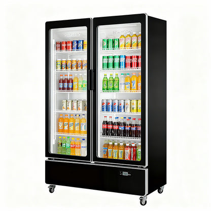 Glass Door Merchandiser LC-1200FXC Bottom Mounted / 2-Door / Glass / Swing / Refrigerator / Custom-Coated Door Options
