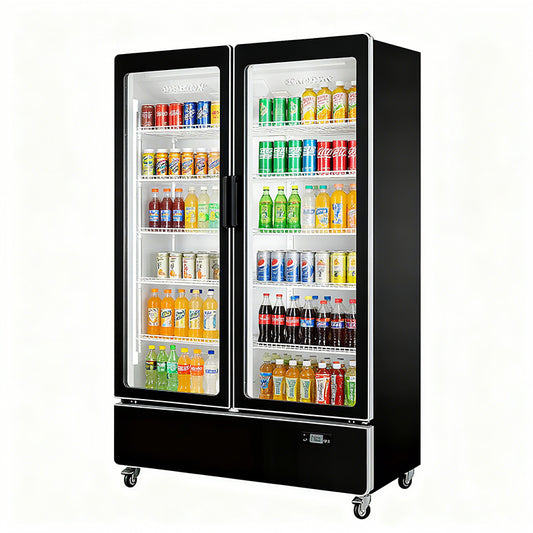 Glass Door Merchandiser LC-1200FXC Bottom Mounted / 2-Door / Glass / Swing / Refrigerator / Custom-Coated Door Options