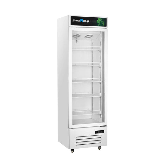 Snow Village Upright Glass Door Showcase LC Series Ventilated Cooling Refrigerator – 1/2 Doors (Plastic Frame / Custom-Coated Door Options)