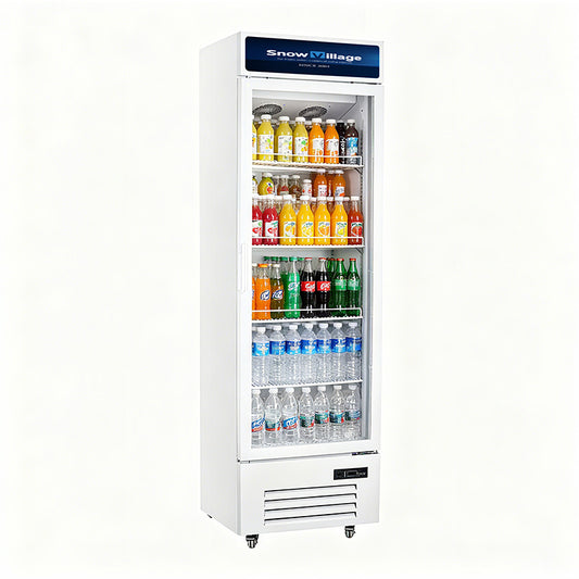 Glass Door Merchandiser LC-338W Single Glass Swing Door Refrigerator Plastic Frame