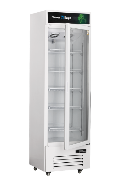 Snow Village 1-Door Glass Door Merchandiser Refrigerator, Commercial Display Cooler (LC-338W)