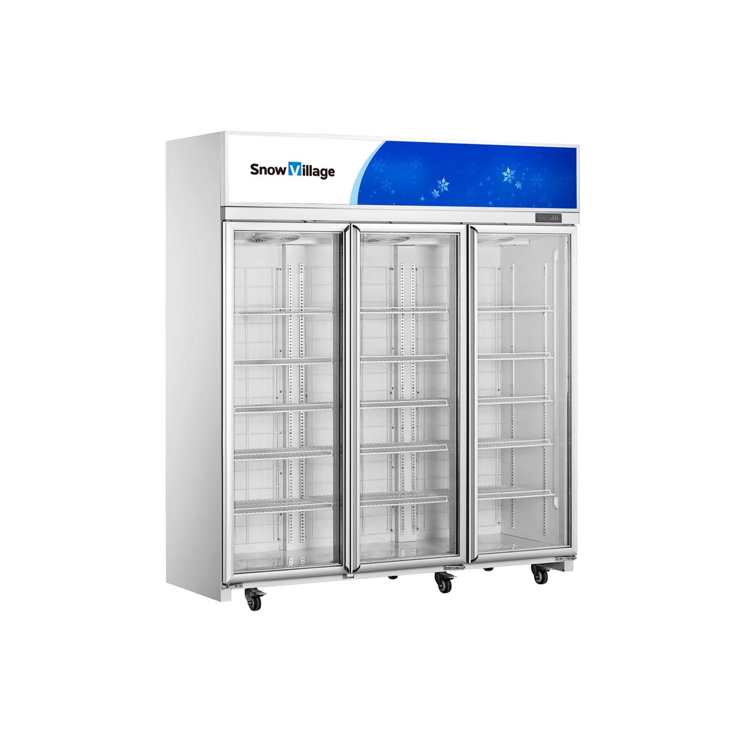 Snow Village Upright Glass Door Showcase LC/LD Ventilated Cooling Refrigerator Freezer Series - 1/2/3/4 Doors
