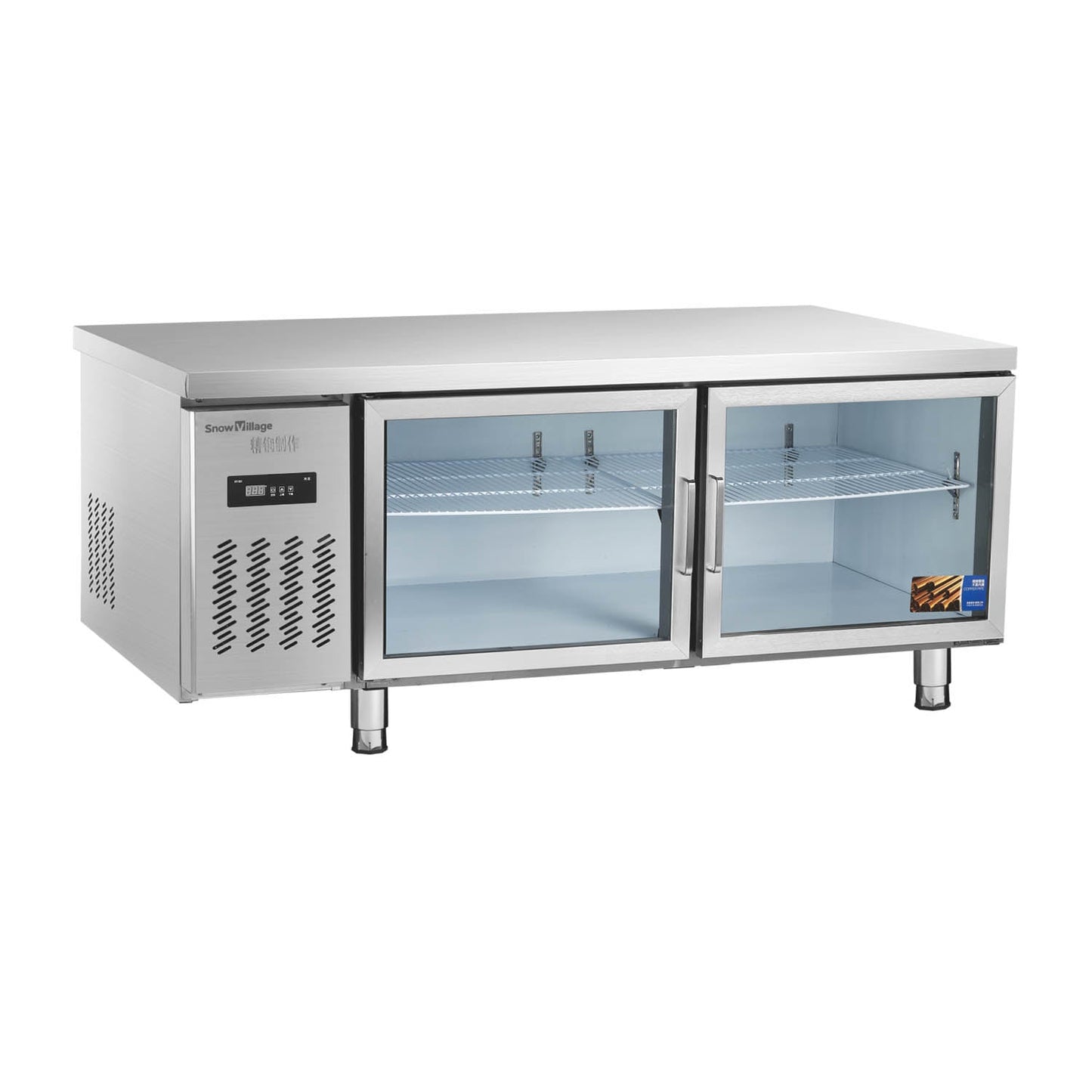 Undercounter Refrigerator PLR-B2 Standard Series - Two Glass Doors