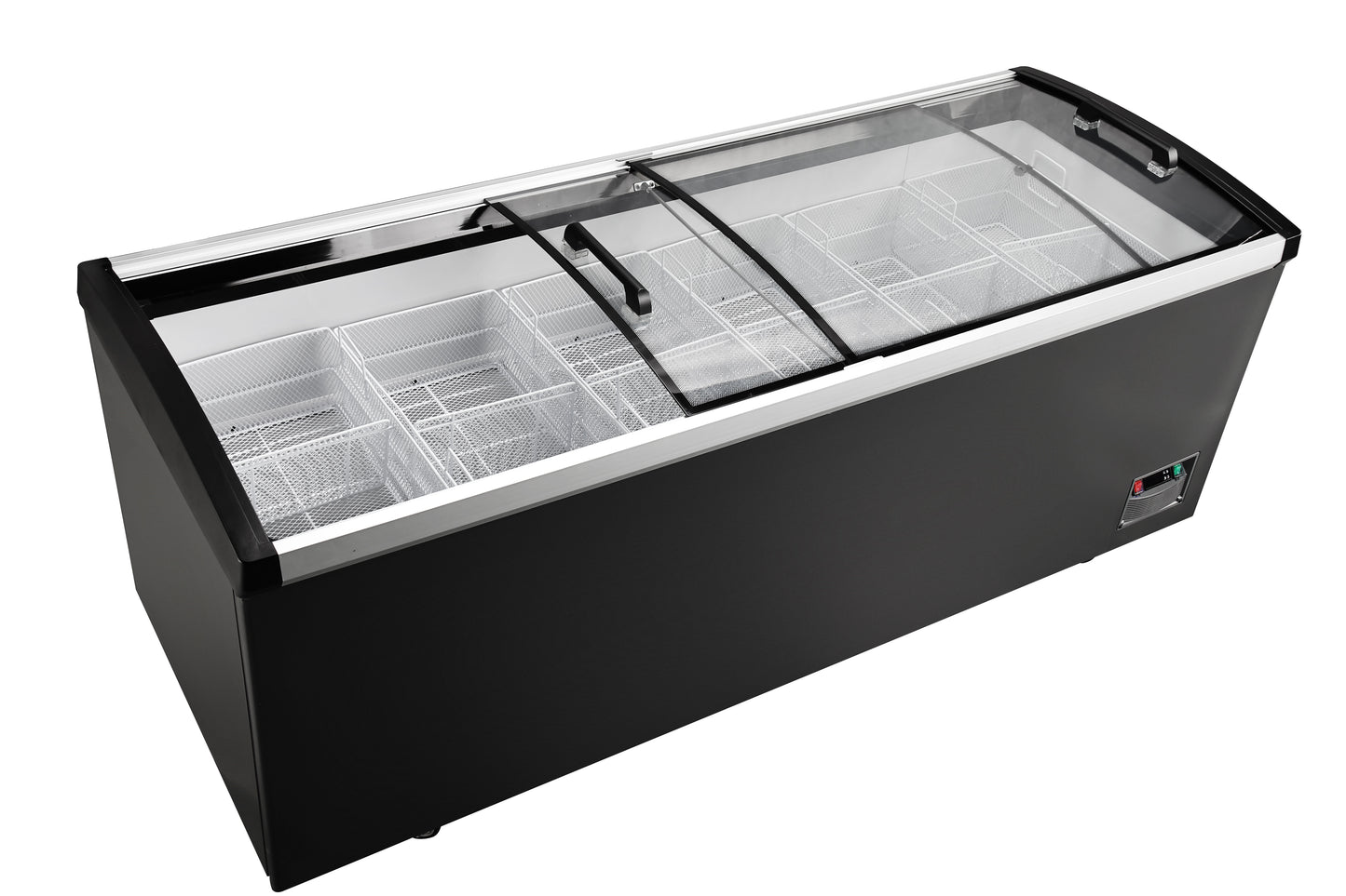 Snow Village Commercial Ice Cream Display Freezer, Straight Glass Sliding Door (SD-706)
