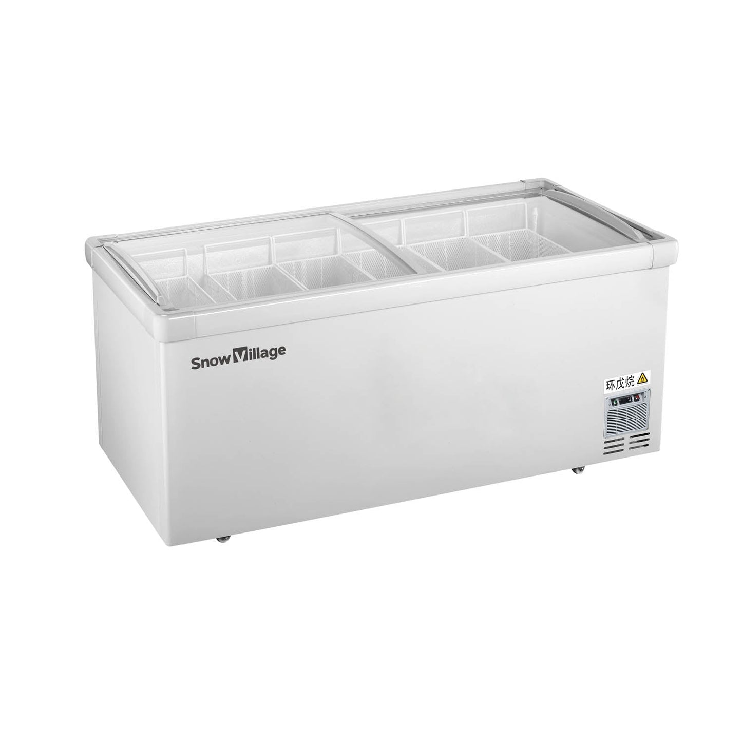 Island Freezer SD/SC Static Cooling Series - Two Sliding Doors (Straight)