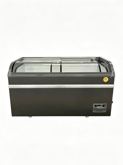 Snow Village Commercial Island Display Freezer, 2 Sliding Glass Doors, Curved (SD/SC-518)