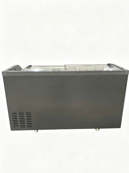 Snow Village Commercial Island Display Freezer, 2 Sliding Glass Doors, Curved (SD/SC-518)