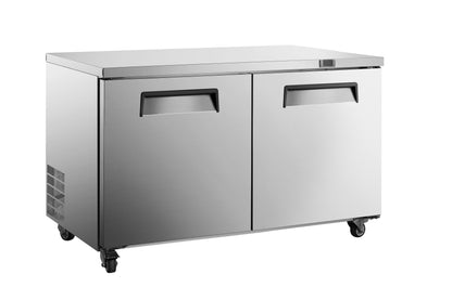 Snow Village TUC-48R 2-door undercounter refrigerator, stainless steel