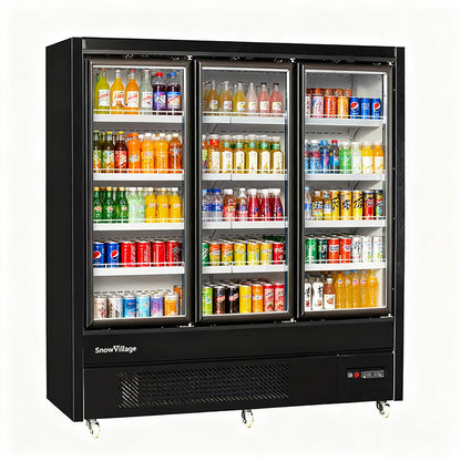 Supermarket Vertical Display Chiller XC-ZC-13/660 Glass Door / Refrigeration / Plug-In