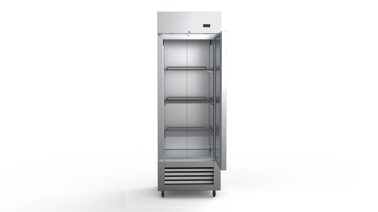 Snow Village 27" 1-Door Reach-In Commercial Freezer, Solid Door, Stainless Steel (XCV-27F)